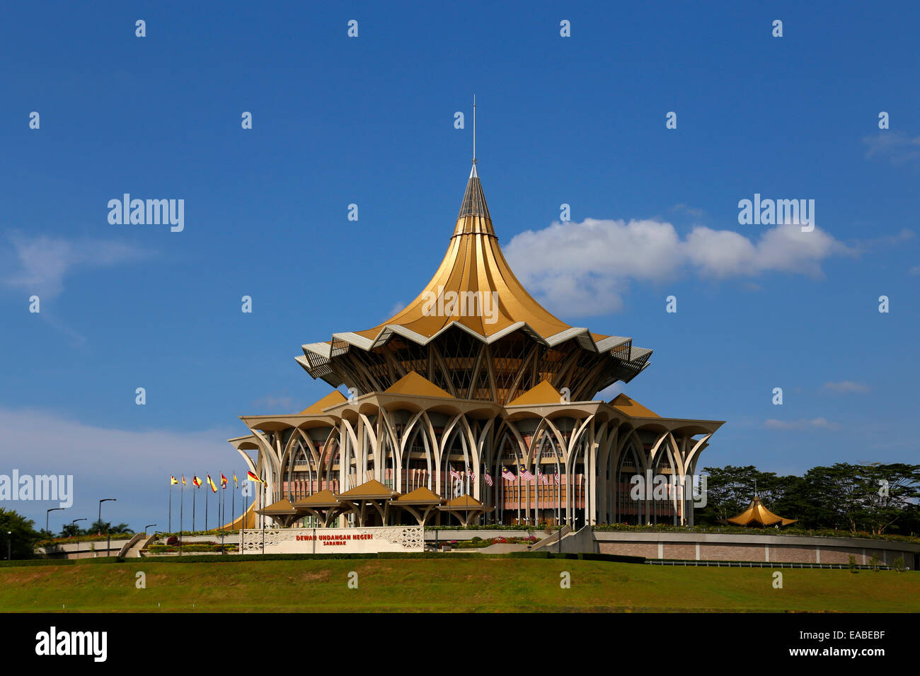 Nuovo stato di Sarawak assemblea legislativa edificio, Kuching, Sarawak, Malaysia Foto Stock