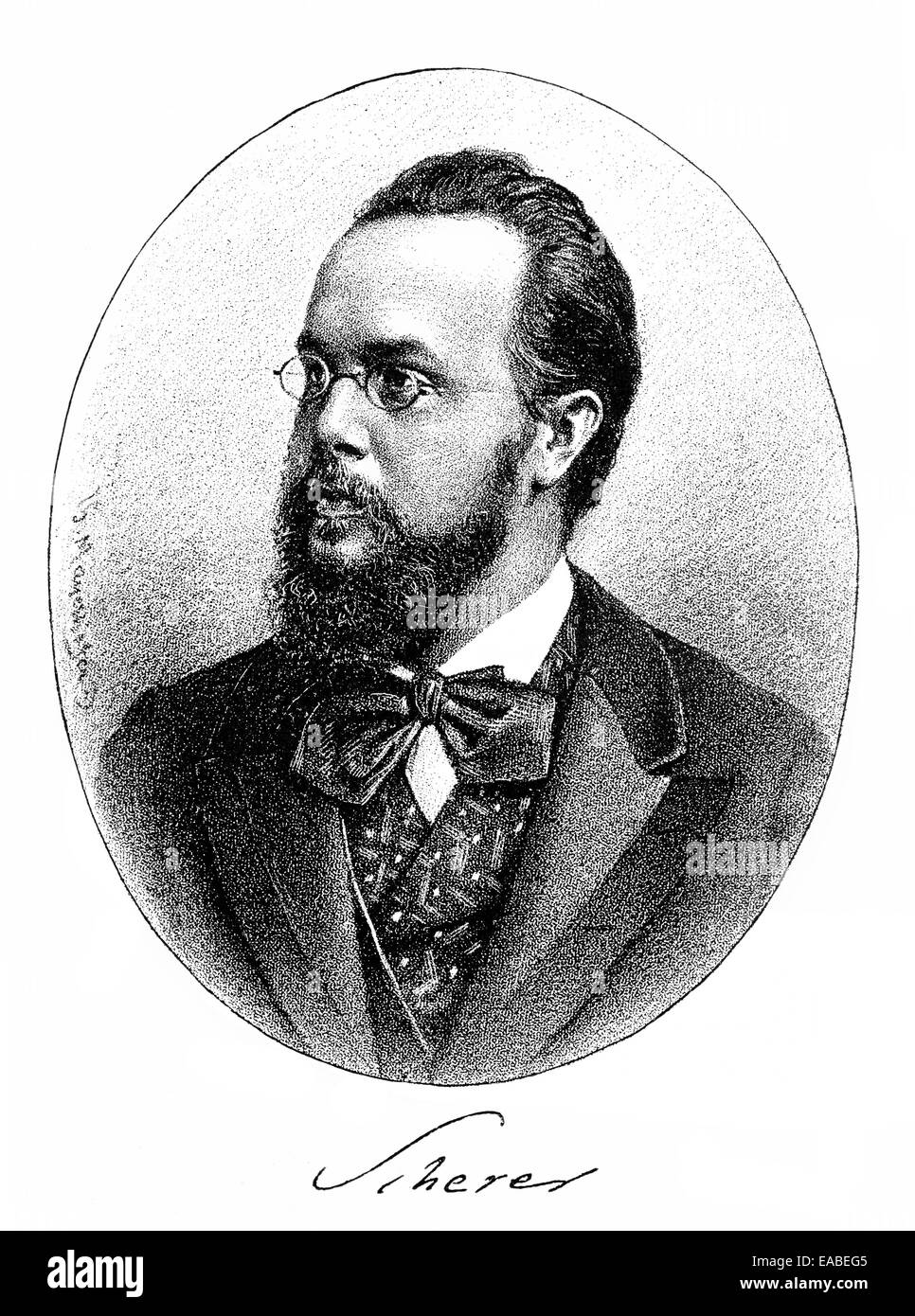 Wilhelm Scherer, 1841-1886, austriaca specializzata in studi di tedesco Wilhelm Scherer (* 26. Aprile 1841 a Schönborn; † 6. Dal 1 agosto Foto Stock