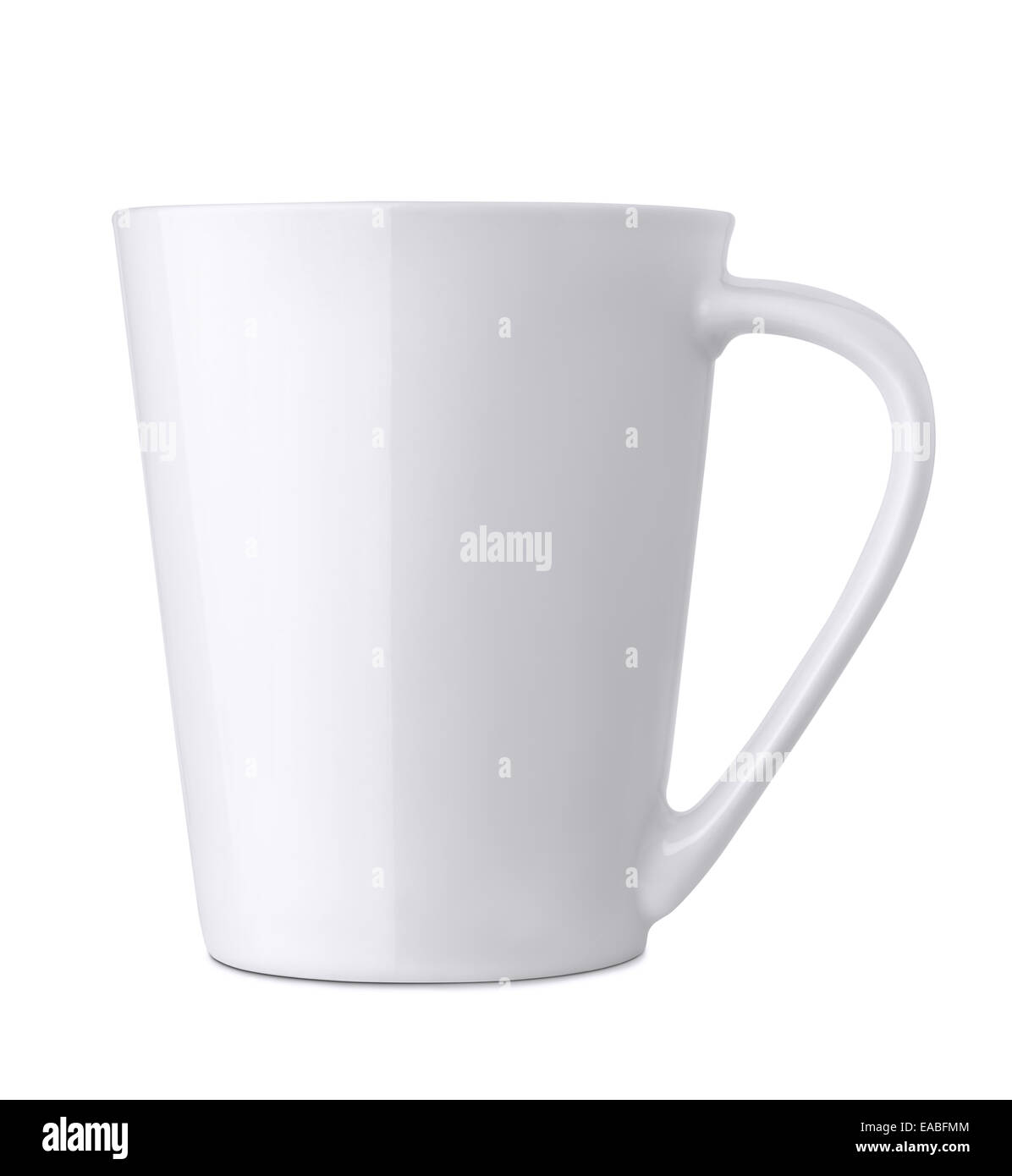 Bianco tazza ceramica isolata Foto Stock