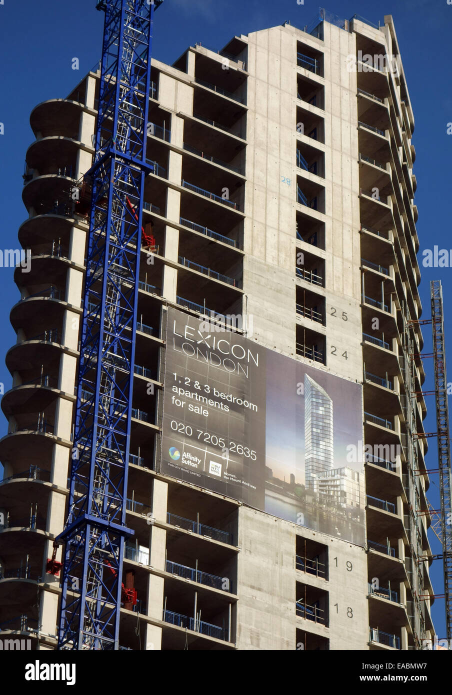 Lessico appartamenti di lusso allo sviluppo nel bacino della città, Islington, Londra Foto Stock