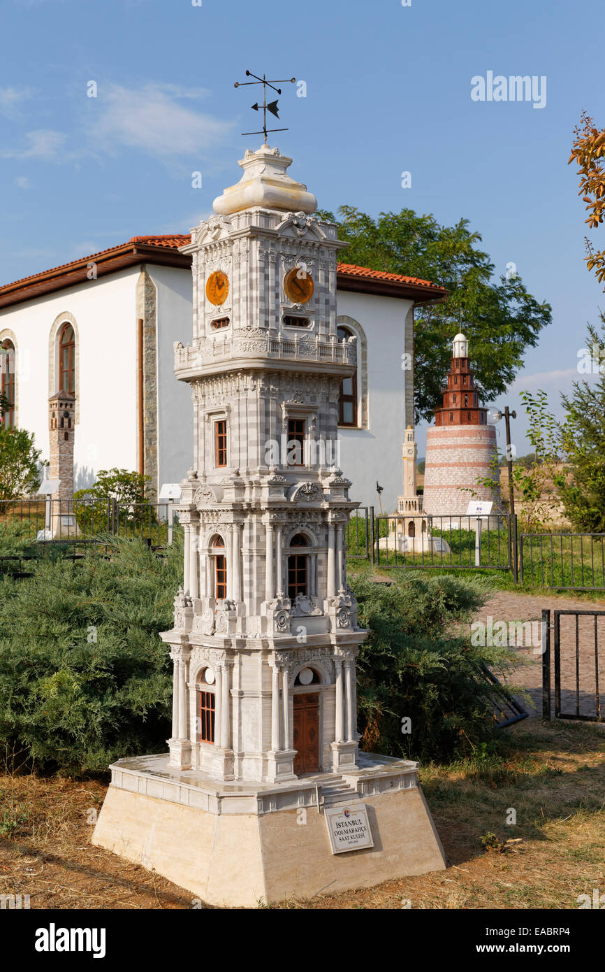 La Turchia Karabuek Provincia Safranbolu Clock Tower Museum con Dolmabahce orologio modello Tower Foto Stock