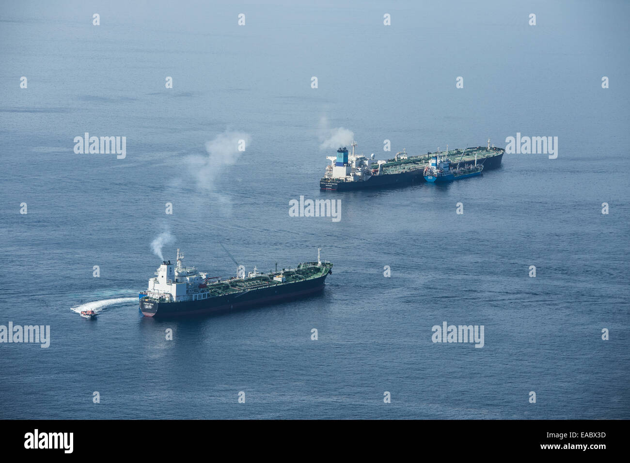 La baia di Gibilterra di Gibilterra navi Foto Stock