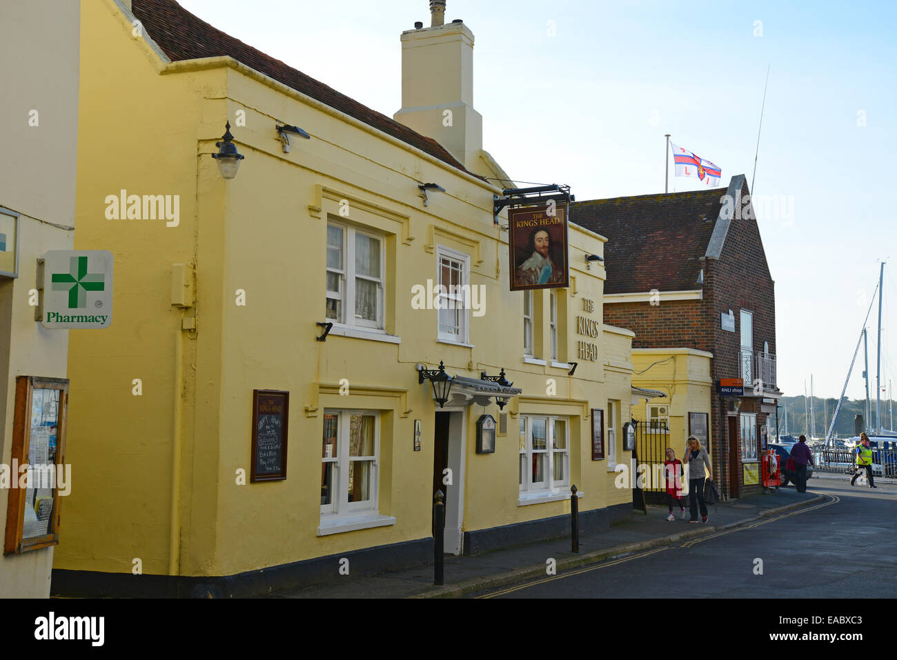 Il Kings Head, Quay Street, Yarmouth, Isle of Wight, England, Regno Unito Foto Stock