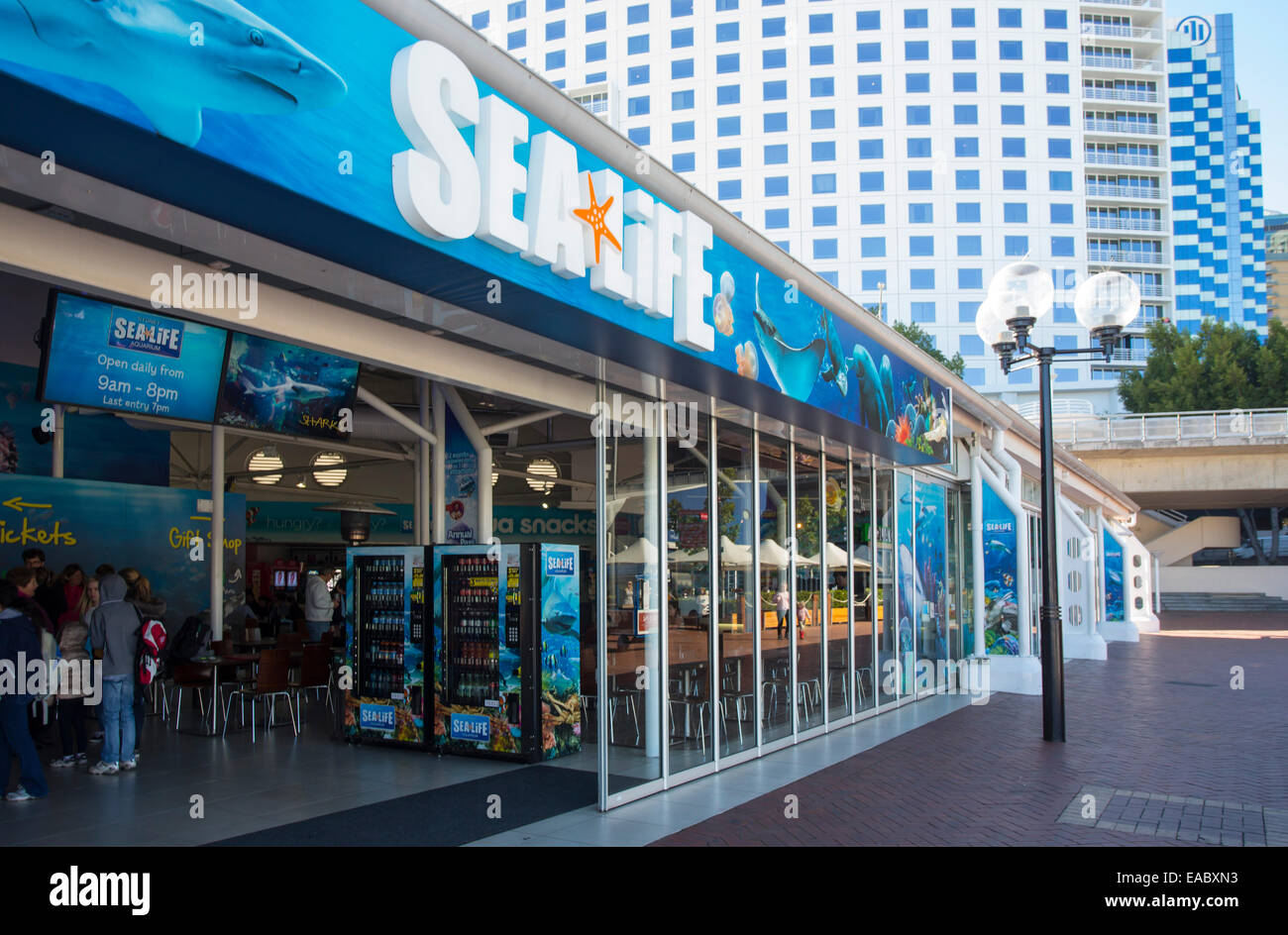 Ingresso a Sydney Sea Life Aquarium, il Porto di Darling, Sydney, Australia Foto Stock