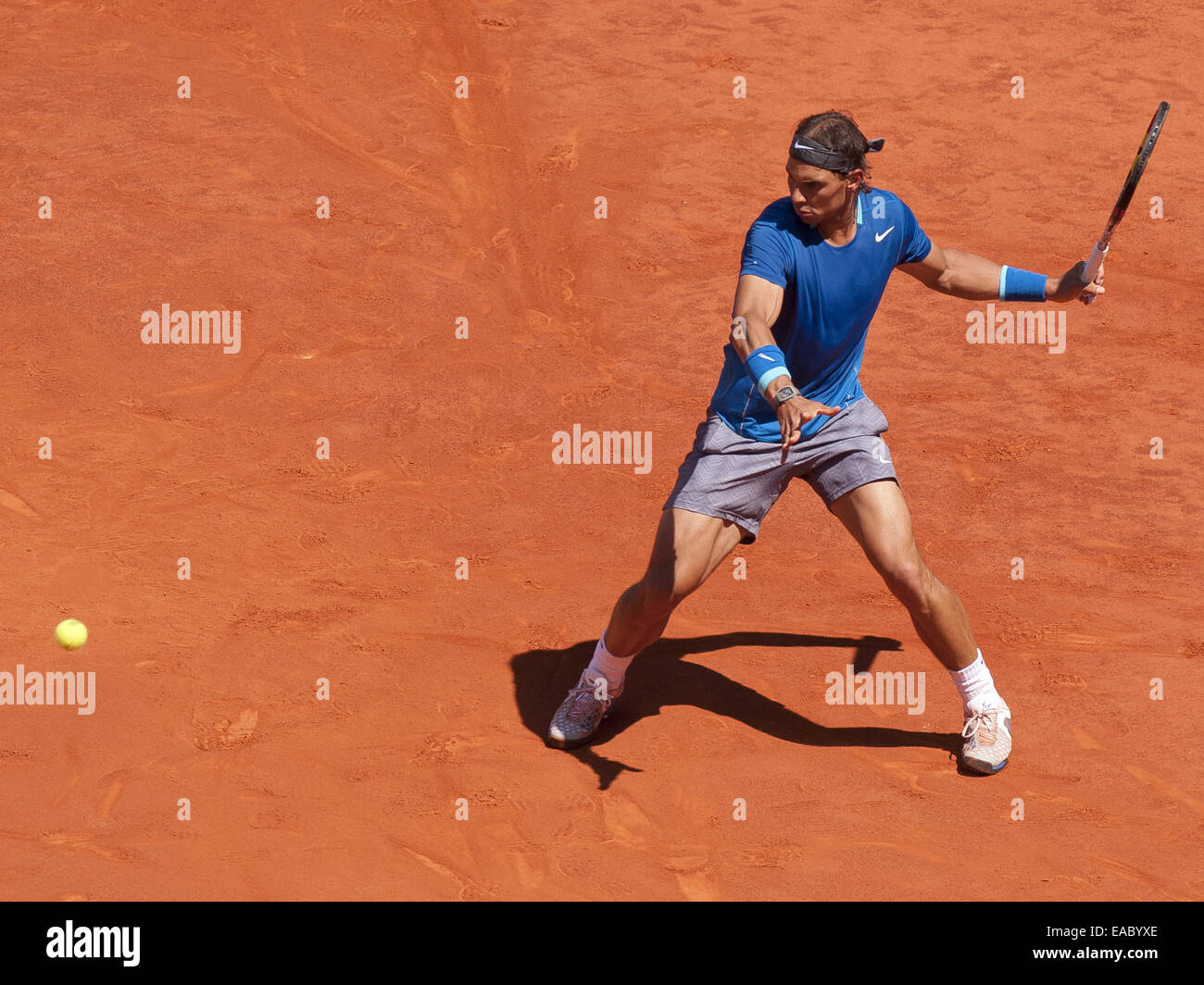 2014 Mutua Madrid Open Uomini Singoli - Rafael Nadal v Tomas BERDYCH - Quarti di finale. Rafael Nadal ha sconfitto Tomas BERDYCH oltre 2 set (6-4, 6-2) con: Rafael Nadal dove: Madrid, Spagna Quando: 09 Maggio 2014 Foto Stock