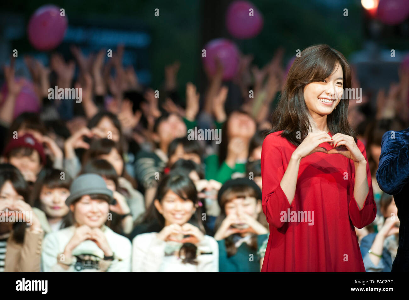 L'attrice Hyo-Joo Han assiste premiere evento per la sua prima apparizione nel film giapponese a Tokyo International Film Festival. Foto Stock