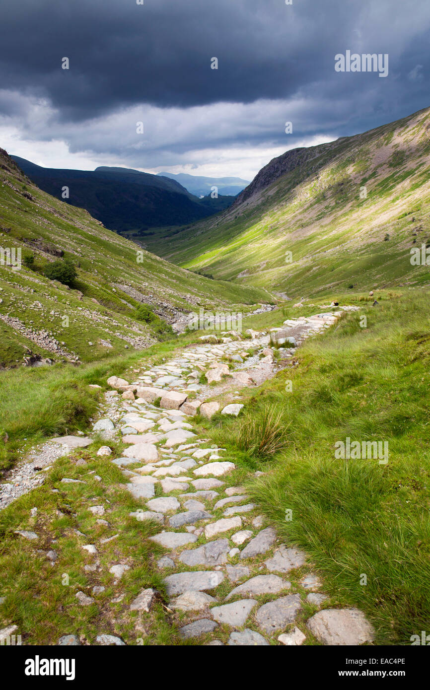 Il sentiero di Sca è sceso il luccio; Lake District; Regno Unito Foto Stock