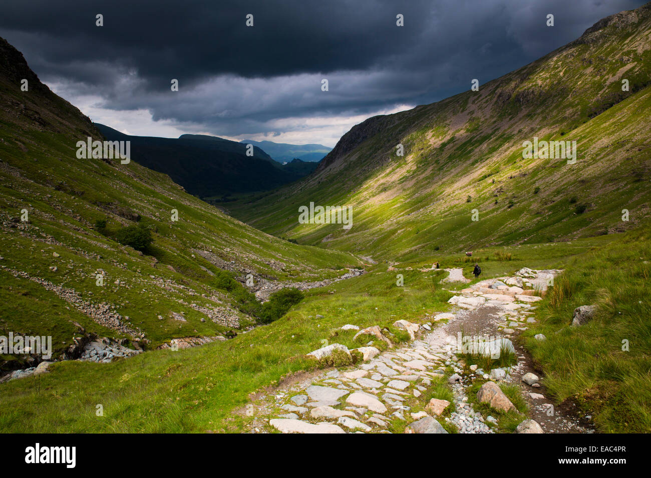 Il sentiero di Sca è sceso il luccio; Lake District; Regno Unito Foto Stock