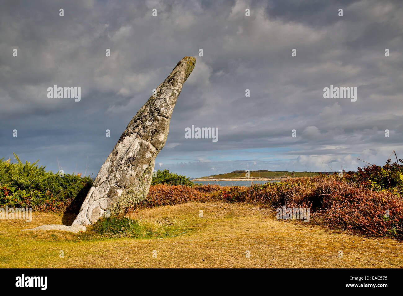 Il vecchio uomo di Gugh; St Agnes; Isole Scilly; Regno Unito Foto Stock