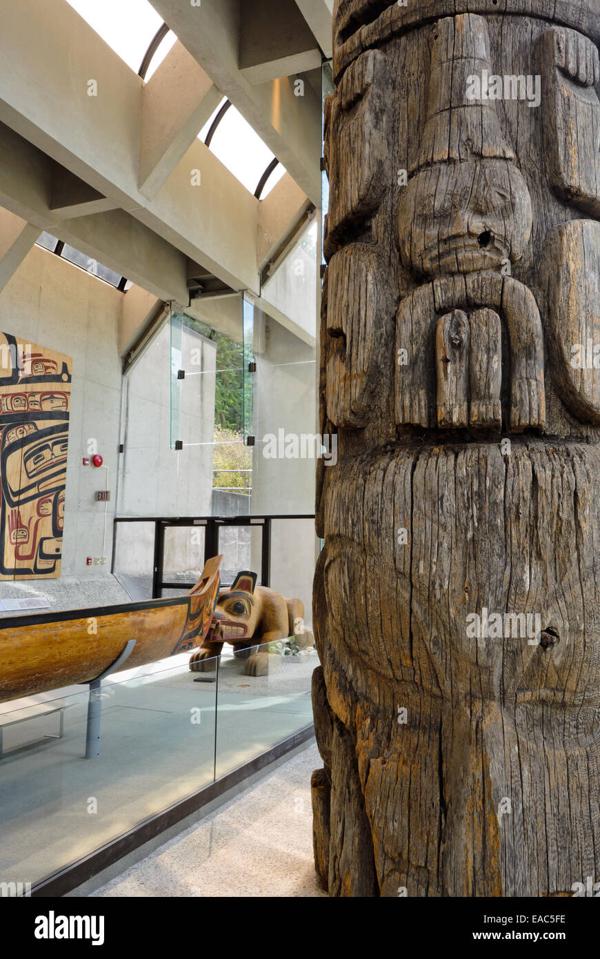 Haida totem dettaglio Foto Stock