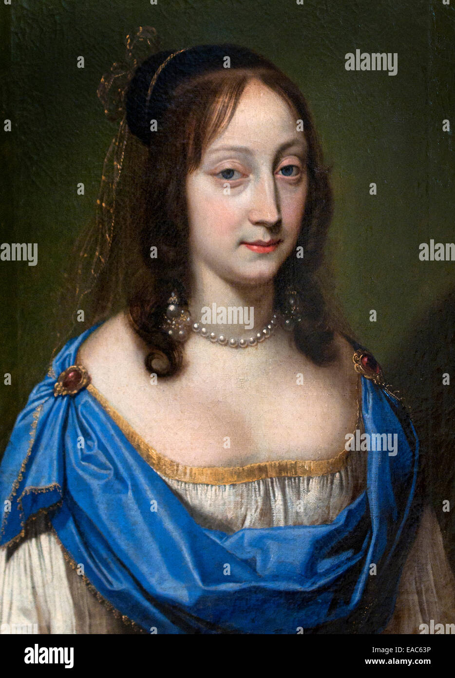 Ritratto d'Isabeau de l'Espine - Ritratto di Isabel dell'Espine da Nicolas Mignard 1606-1668 Francia - Francese Foto Stock