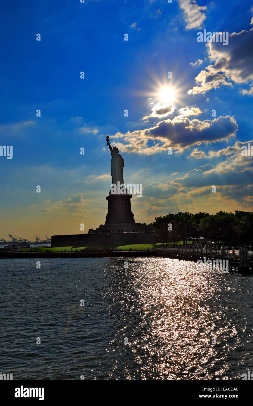 Statua della Libertà del porto di New York Foto Stock