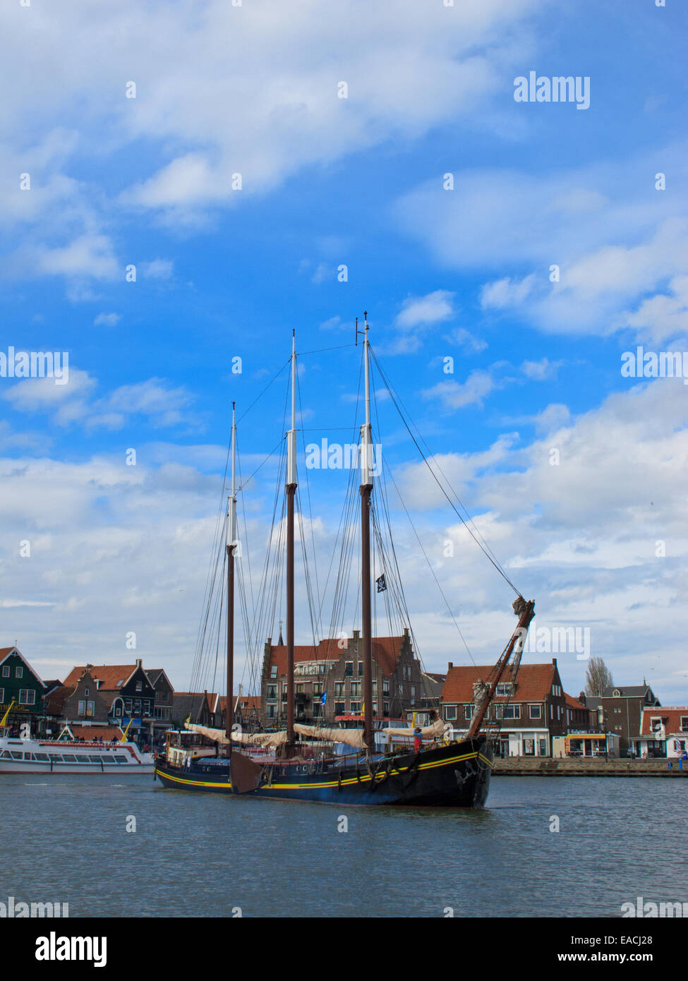 Un turista junk a Volendam. Foto Stock