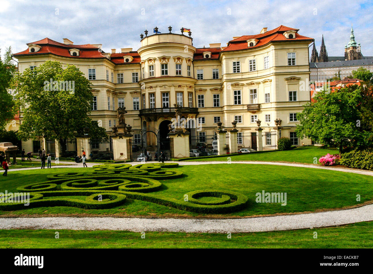 Palazzo Lobkowicz di Praga, nella città più piccola, Ambasciata tedesca, Praga, Repubblica Ceca Foto Stock