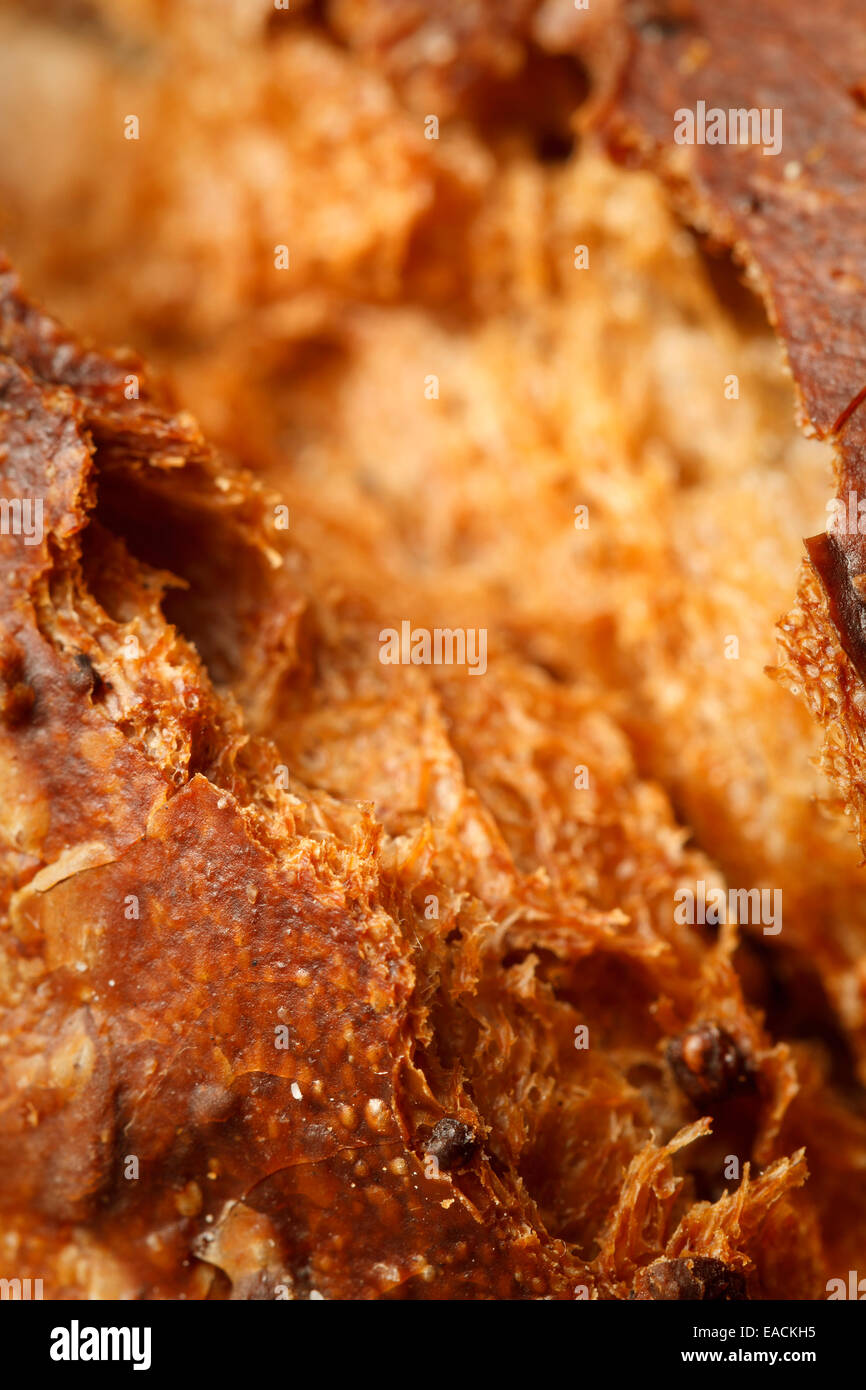 Tradizionalmente i cereali francesi baguette, close-up, abstract background. Foto Stock
