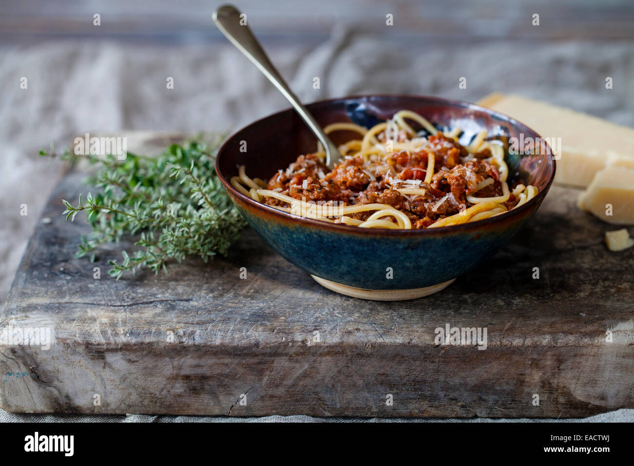 Spaghetti alla bolognese Foto Stock