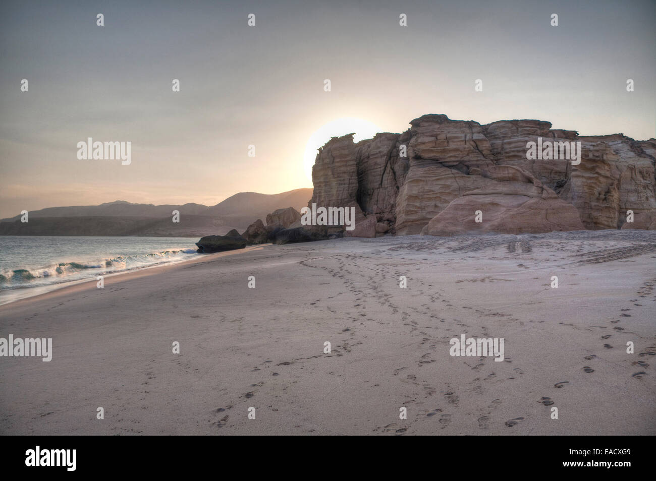 Spiaggia di Ras Al Jinz, Oman Foto Stock