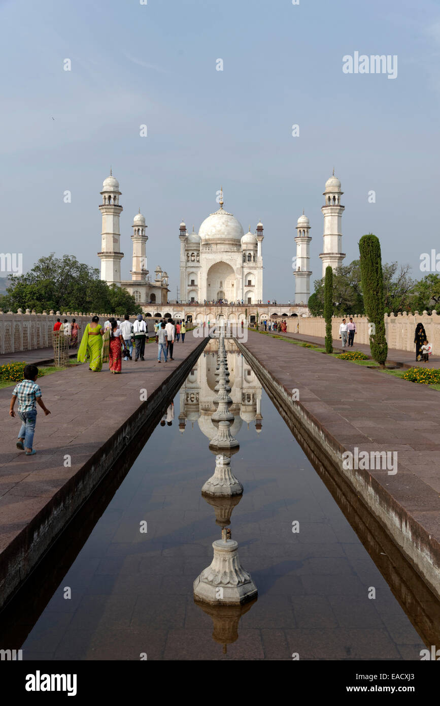 Bibi Ka Maqbara tomba, Aurangabad, Maharashtra, India Foto Stock