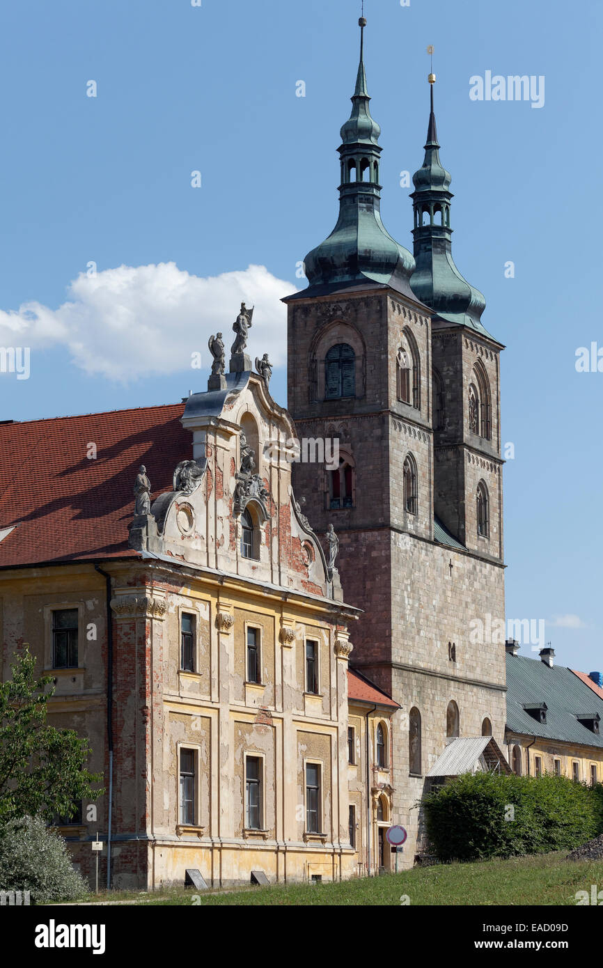 Monastero chiesa e museo ala di Teplá Abbey, Premonstrátský Klášter Teplá, Teplá, Regione di Karlovy Vary, Boemia Foto Stock