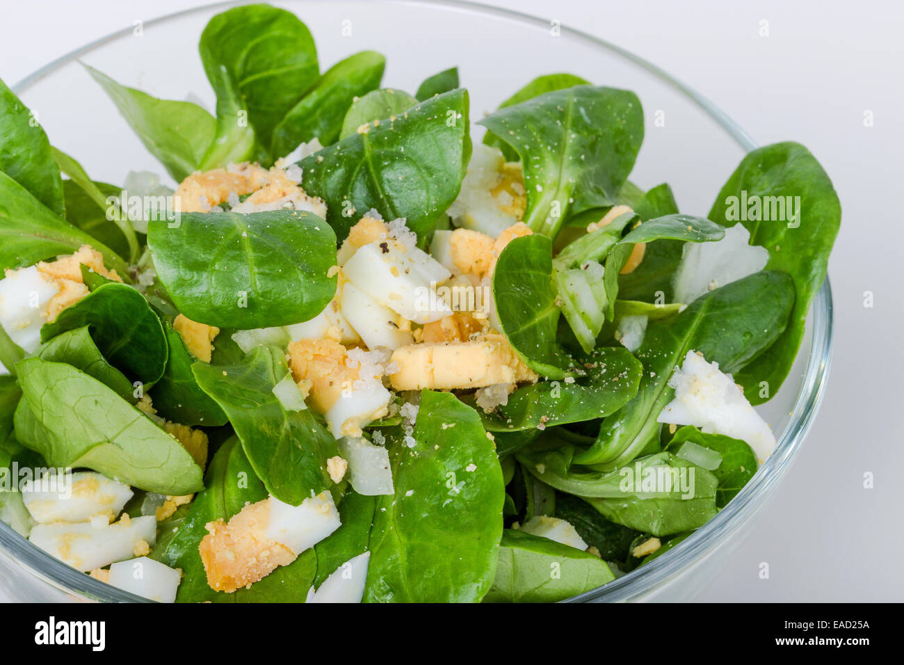 La valeriana con uovo e cipolla Foto Stock