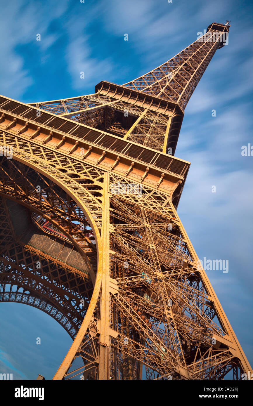 Immagine della Torre Eiffel a Parigi, Francia. Foto Stock