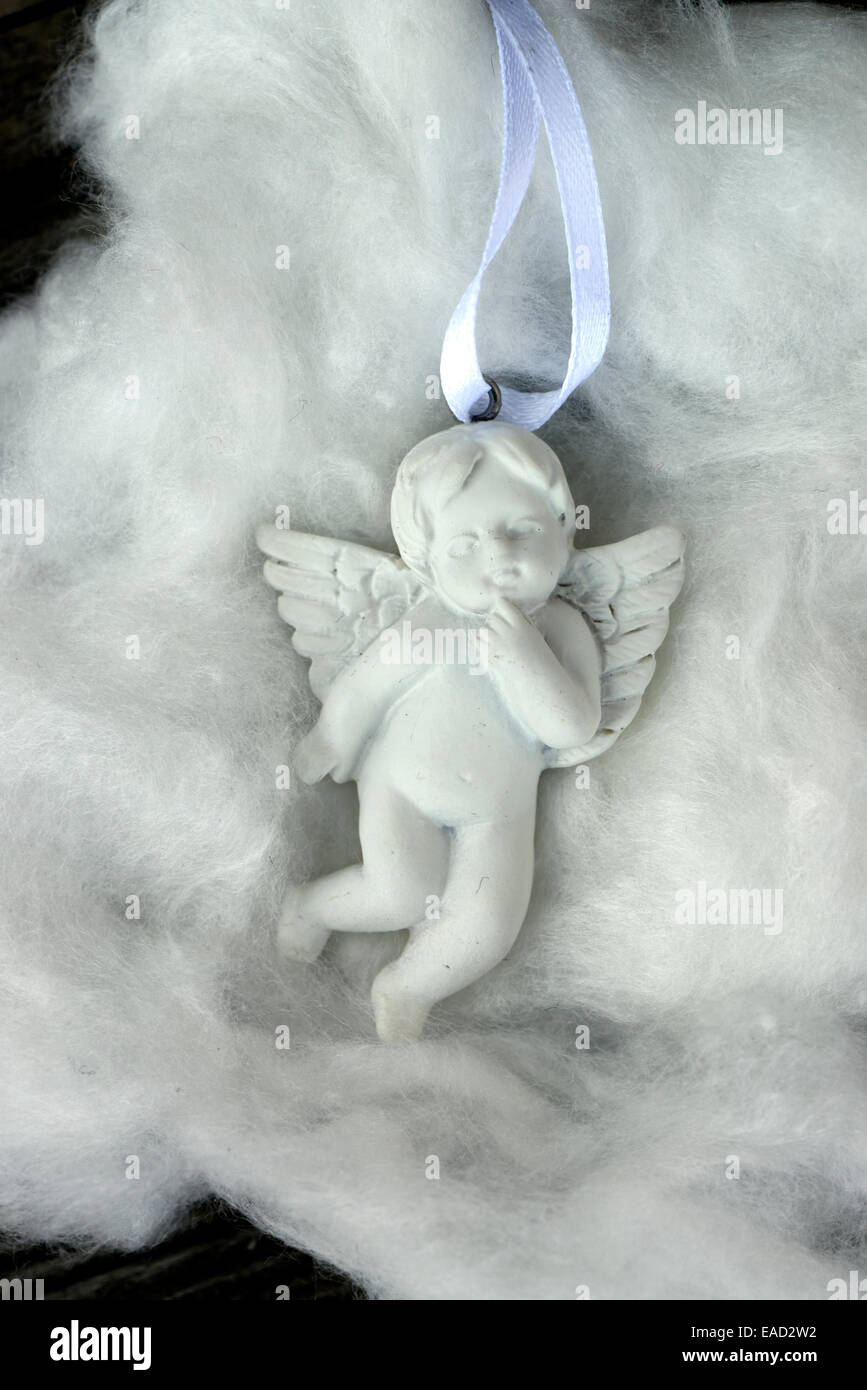 Piccolo angelo bianco, decorazione Foto Stock