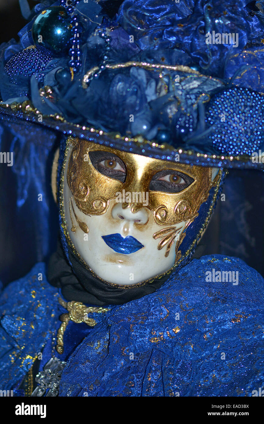 Persone con maschera e costume, il Carnevale di Venezia Foto Stock