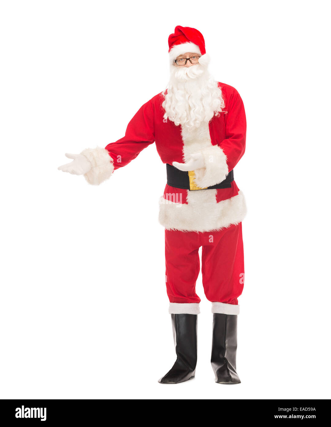 Uomo in costume di Babbo Natale Foto Stock