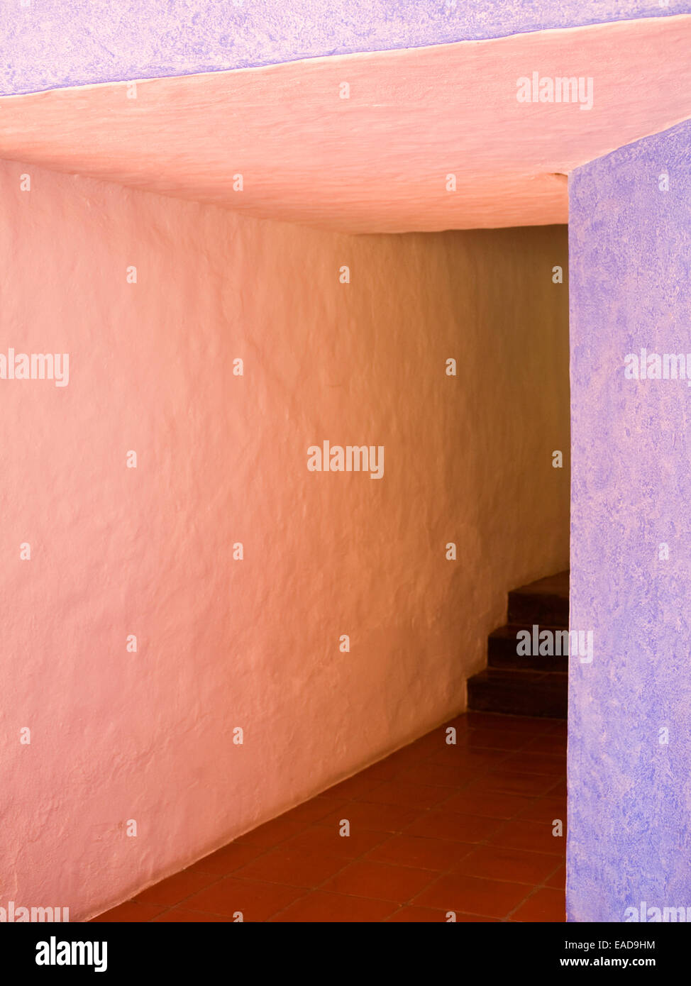 Vivacemente colorata architettura messicana dettaglio Foto Stock