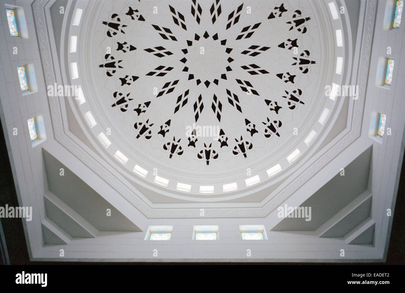 Abstract design Islamico arte in Baitul Ihsan Moschea a Giacarta in Java in Indonesia nel sud-est asiatico in Estremo Oriente. Musulmani Islam religione Travel Foto Stock