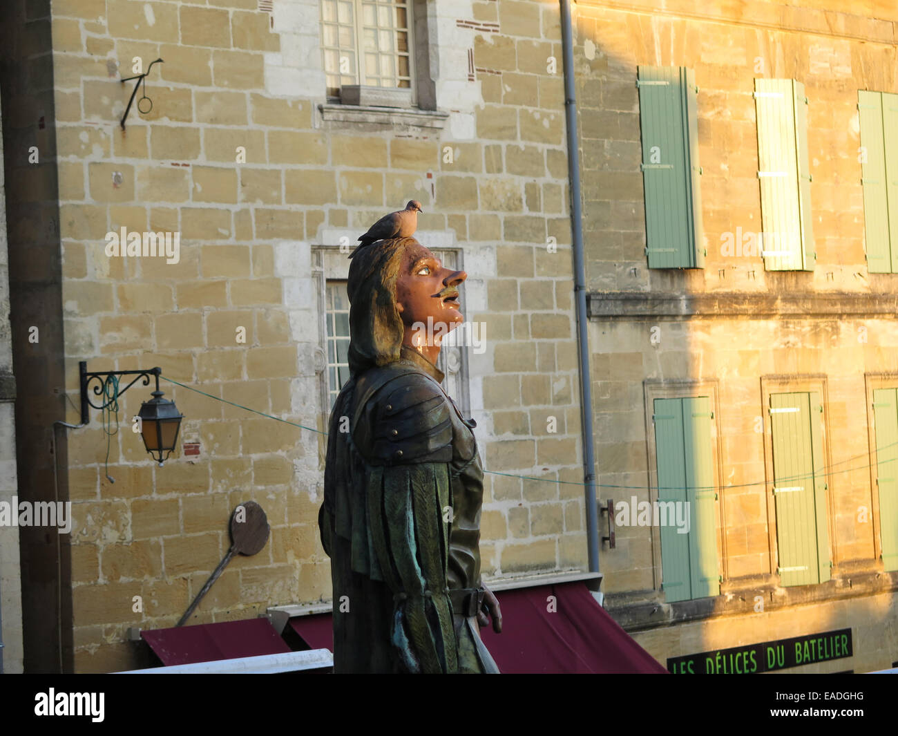 "Cyrano de Bergerac statua in Bergerac, Bordeaux, Francia Foto Stock