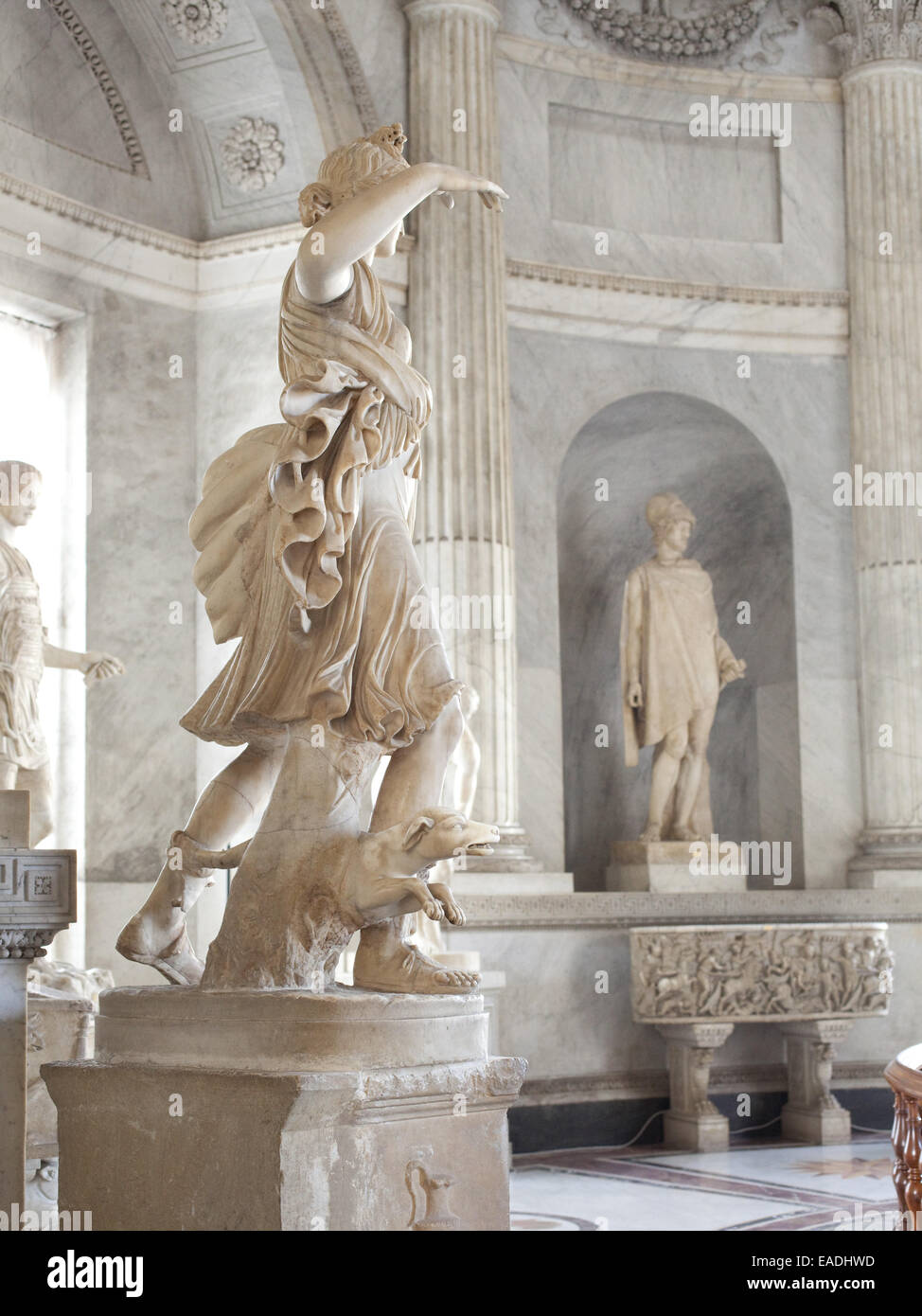 Antiche sculture in marmo in Vaticano Foto Stock