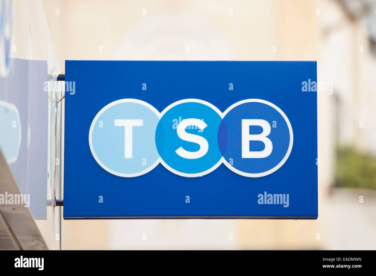 TSB Bank sign logo. Foto Stock