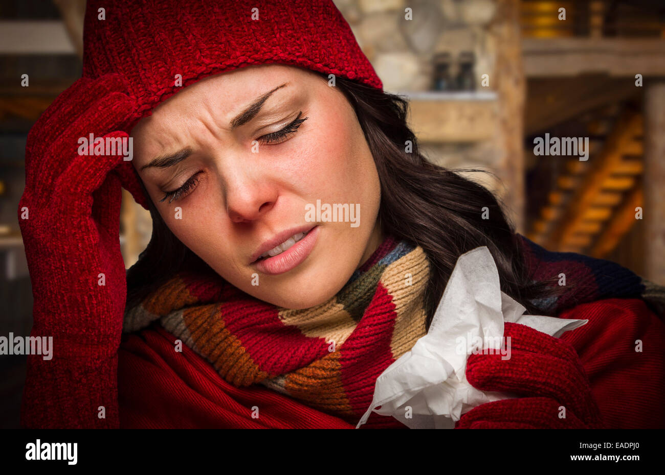 Preinstallato Malata all'interno della cabina con il tessuto. Foto Stock