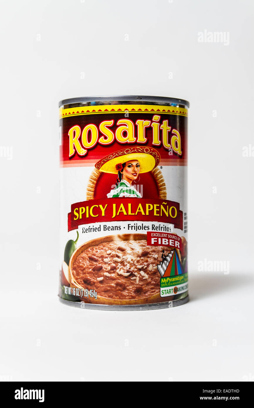 Rosarita piccante refried fagioli con peperoncini jalapeno Foto Stock