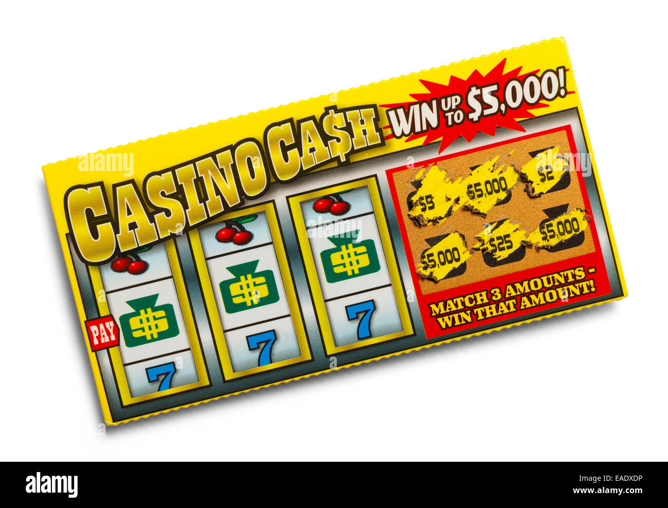 Il Gratta e Vinci biglietto della lotteria isolati su sfondo bianco Foto  stock - Alamy