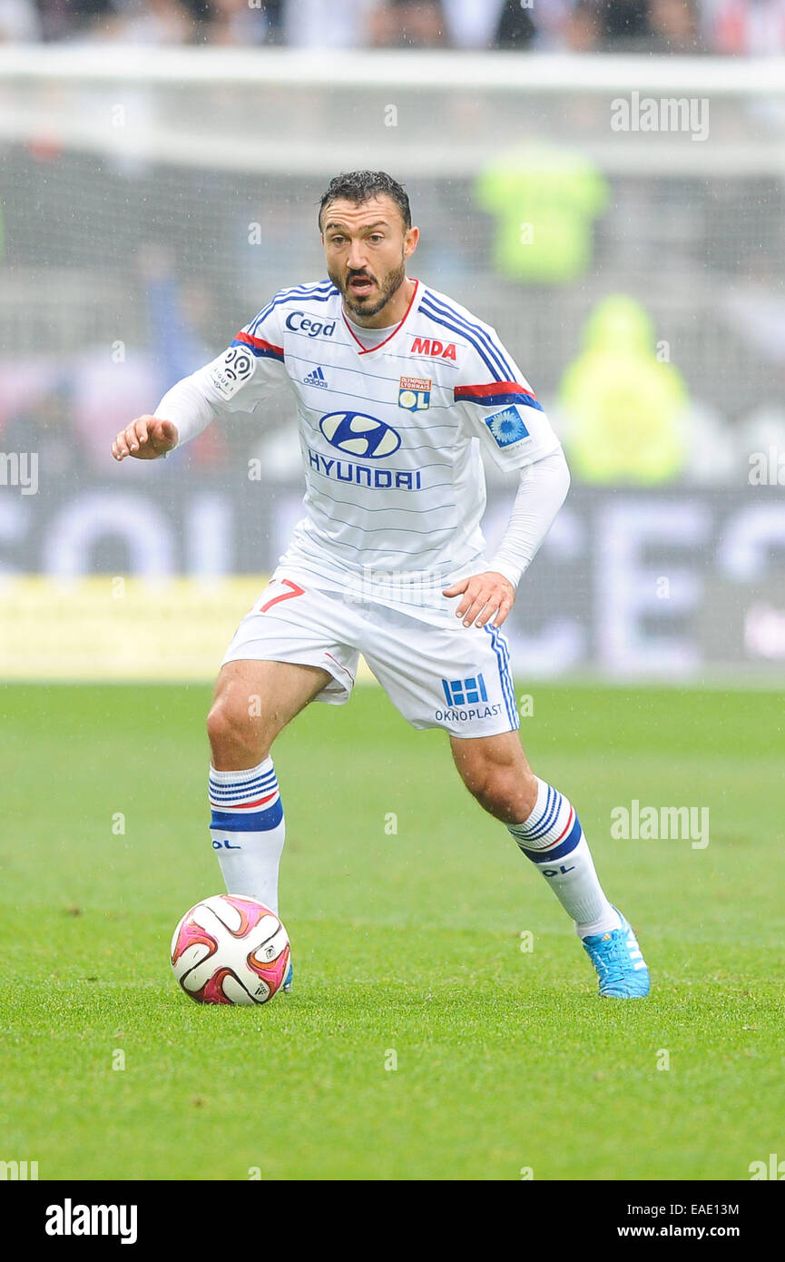 Steed MALBRANQUE - 09.11.2014 - Lyon / Guingamp - 13eme journee de Ligue 1 -.Photo : Jean Paul Thomas icona / Sport Foto Stock