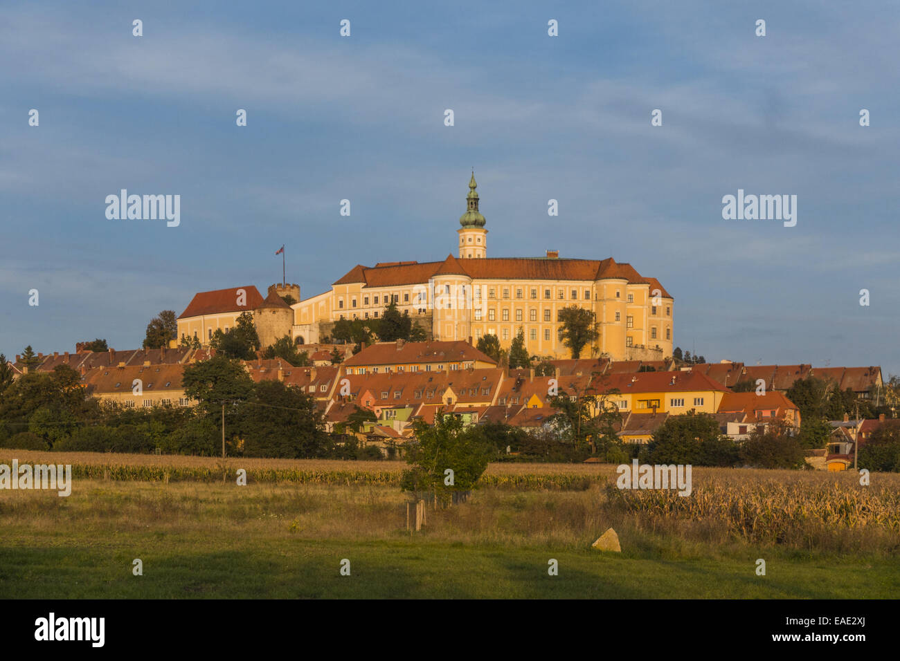 Schloss Mikulov, Tschechische Republik, Südmähren Foto Stock Schloss Mikulov, Tschechische Republik, Südmähren Foto Stock