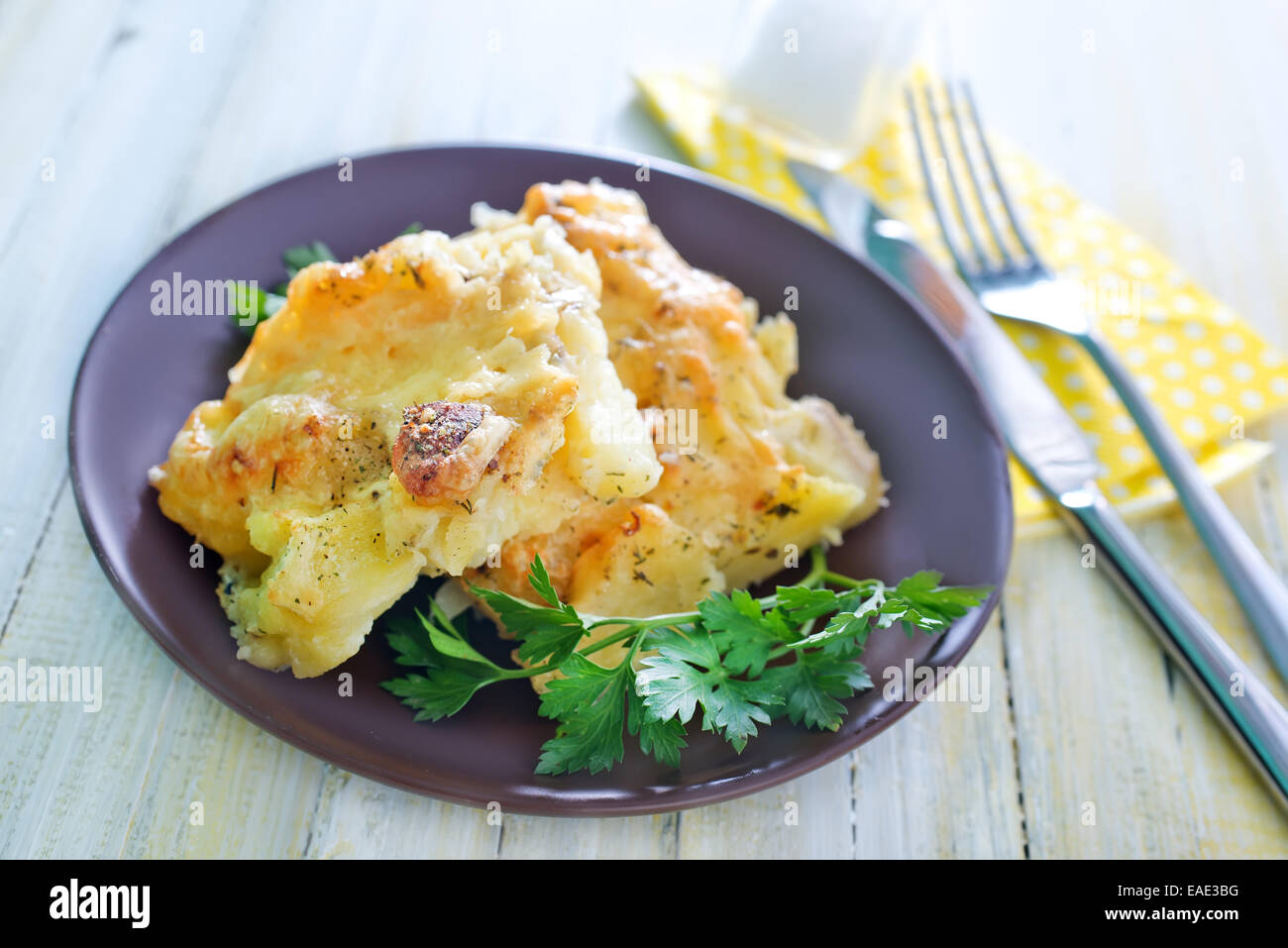 torta di pollo Foto Stock