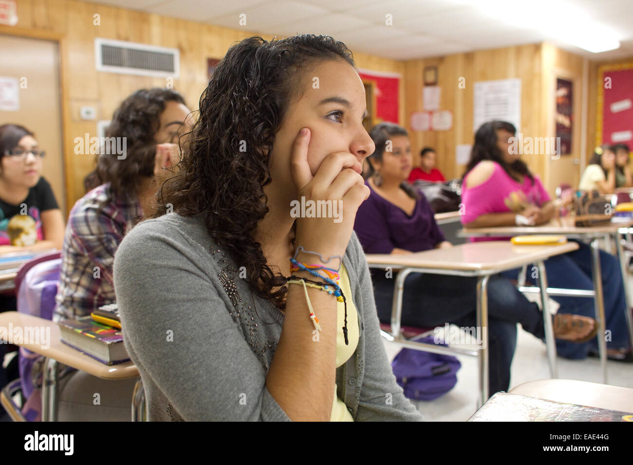 Ottenere primi College High School di McAllen, Texas sul campus della South Texas College. Foto Stock