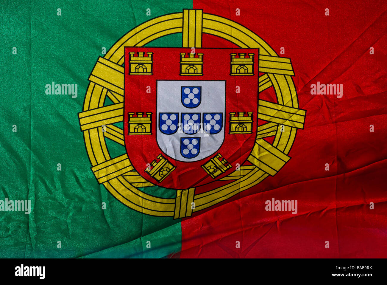Bandiera del Portogallo Foto Stock