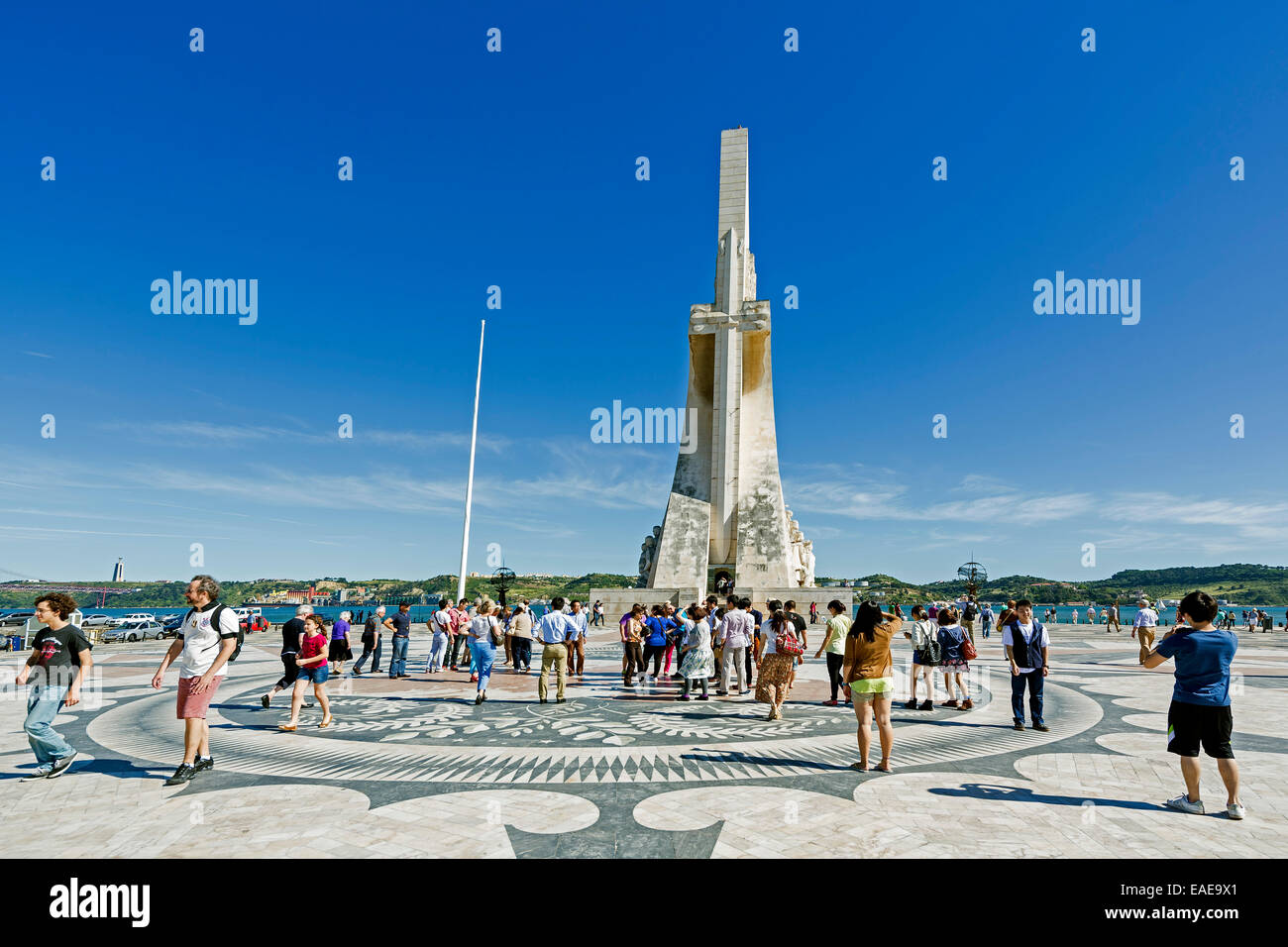 Monumento a Los Descubrimientos, Monumento alle Scoperte, Belém, Lisbona, distretto di Lisbona, Portogallo Foto Stock