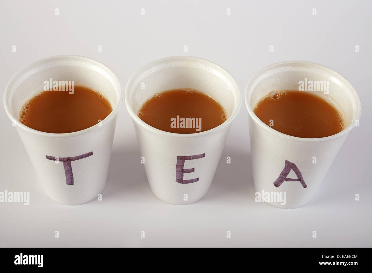 tazze di tè Foto Stock