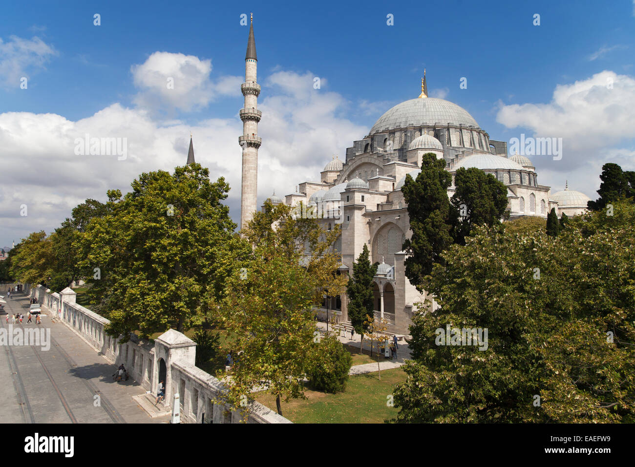 Imperial Moschea di Solimano in ad Istanbul in Turchia. Foto Stock