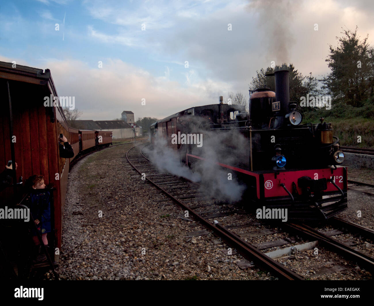 La baia della Somme Railway Foto Stock