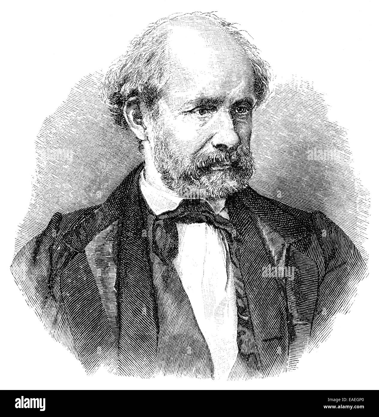 Christian Friedrich Hebbel, 1813 -1863, un drammaturgo tedesco e poeta, Ritratto von Christian Friedrich Hebbel, 1813 -1863, ein d Foto Stock
