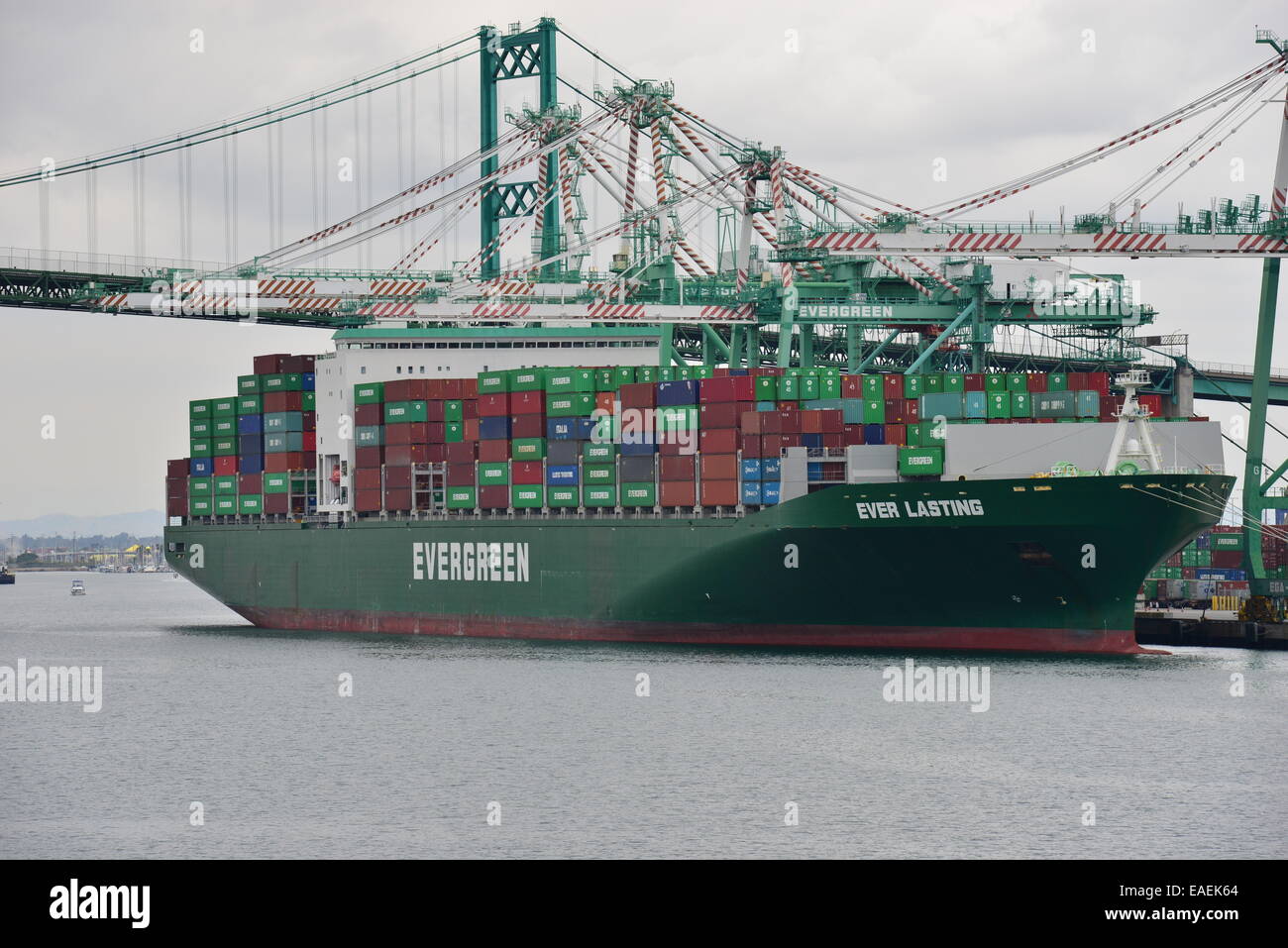 Un terminal merci a Los Angeles Docks Foto Stock