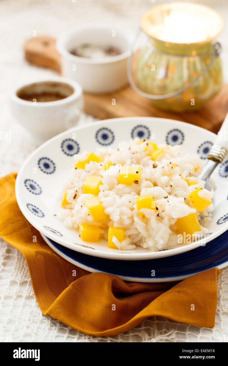 Risotto alla zucca Foto Stock