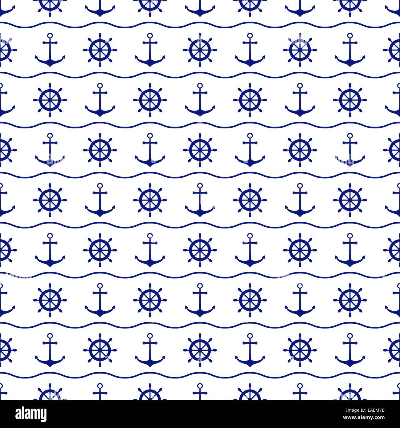 Seamless pattern nautico Foto Stock