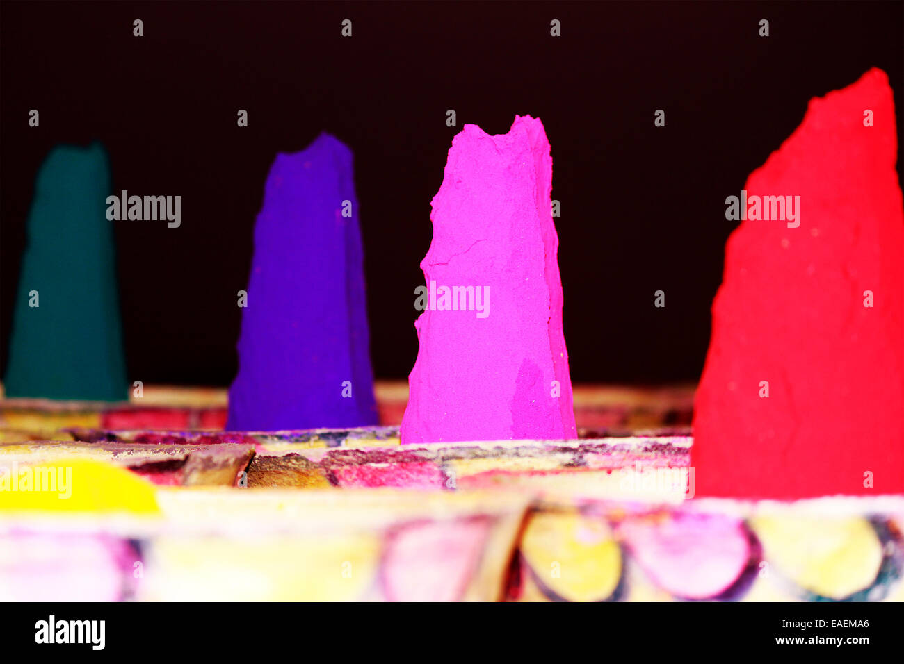 Blu, colore, colorati, colori, dosi, verde, rosso, giallo Foto Stock